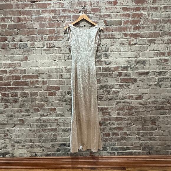 Lulus Slink and Wink Matte Rose Gold Sequin Dress Size XS - Picture 6 of 11